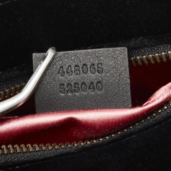Authentic Gucci Mini Rhinestone Studded Velvet GG Marmont Crossbody Bag - Picture 9 of 11